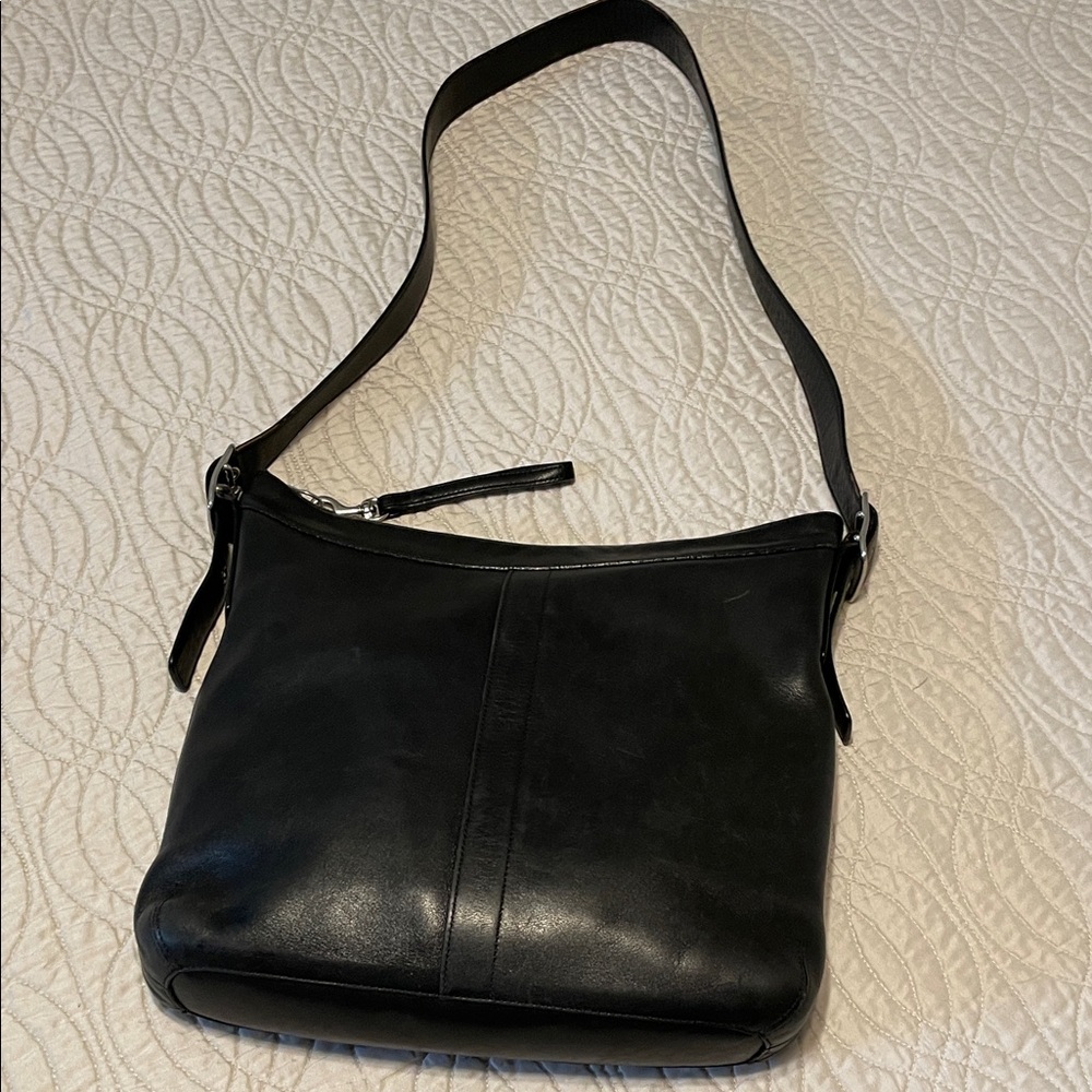 Coach 9133 Legacy Gallery Slim Black Leather Shoulder Bag